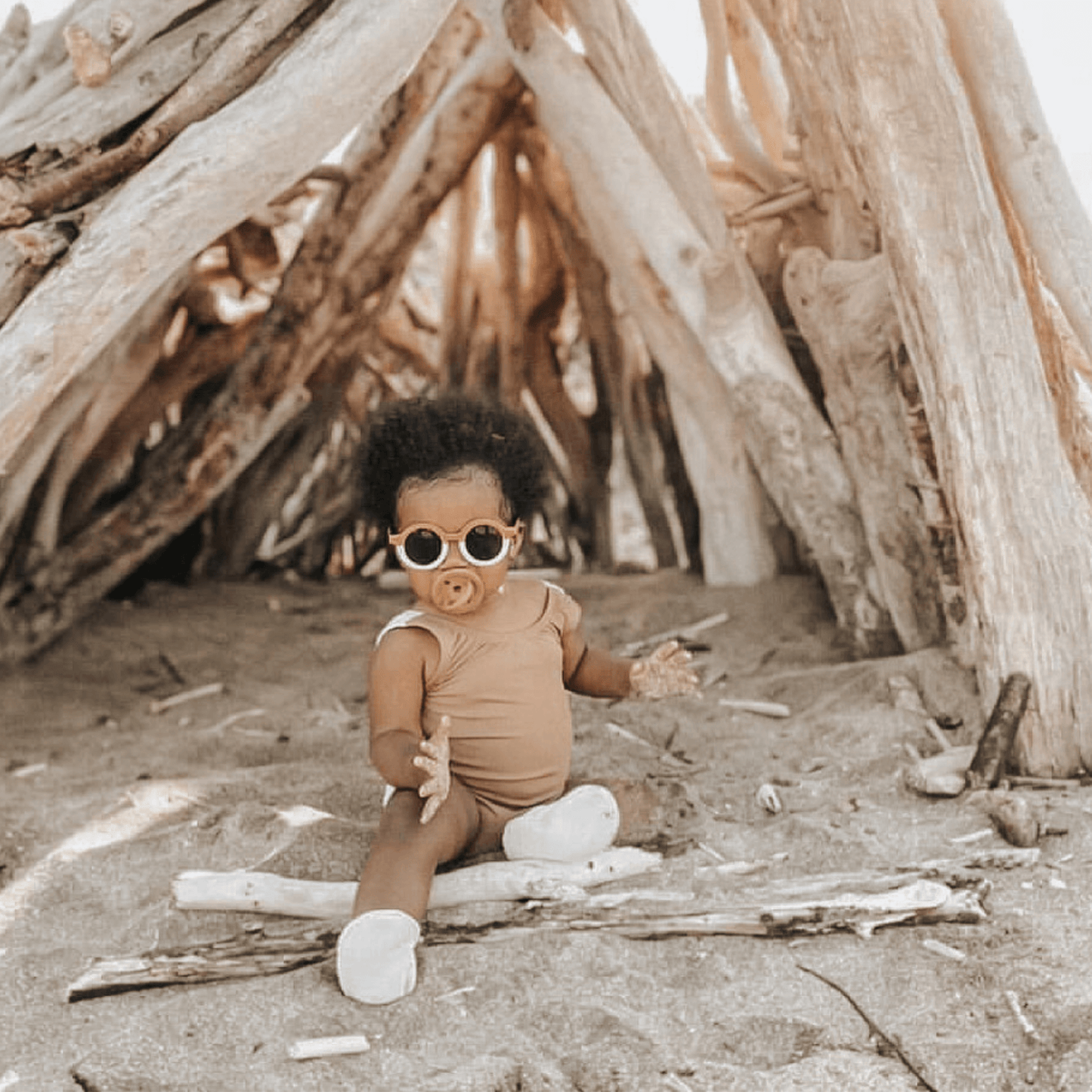Modern Pacifier 2 pack | Moss + Speckled Almond