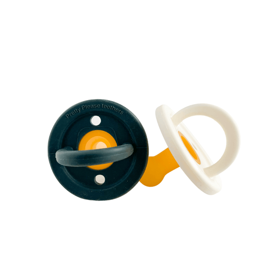 Modern Pacifier 2 pack | Coconut Milk + Navy