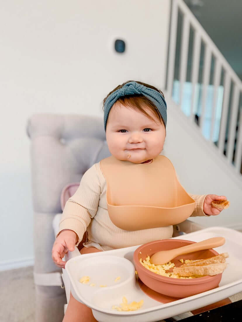 Kids Silicone Bib (Caramel) - Tealmeal