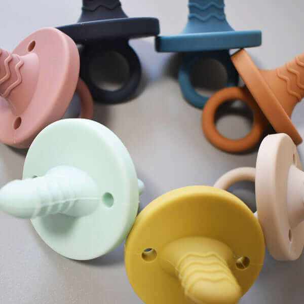 teething pacifier (sunshine) - teal meal