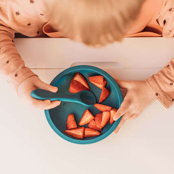 Silicone Sun Plate Set (Moon Sand)- teal meal