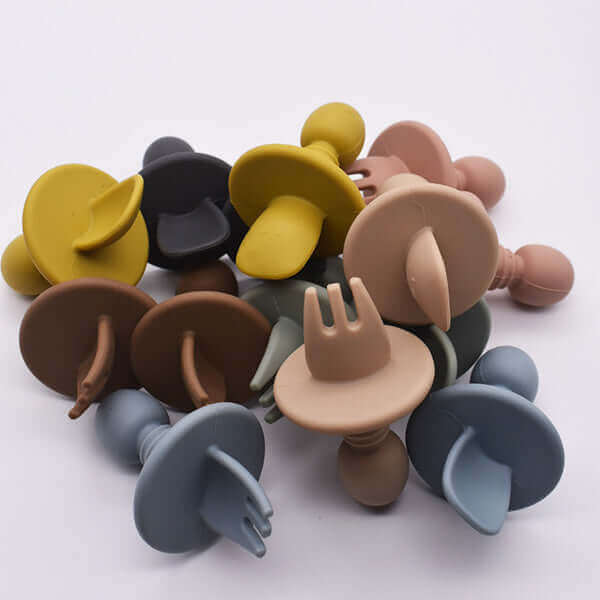 Silicone Mini Utensils (Moon Sand) - Tealmeal