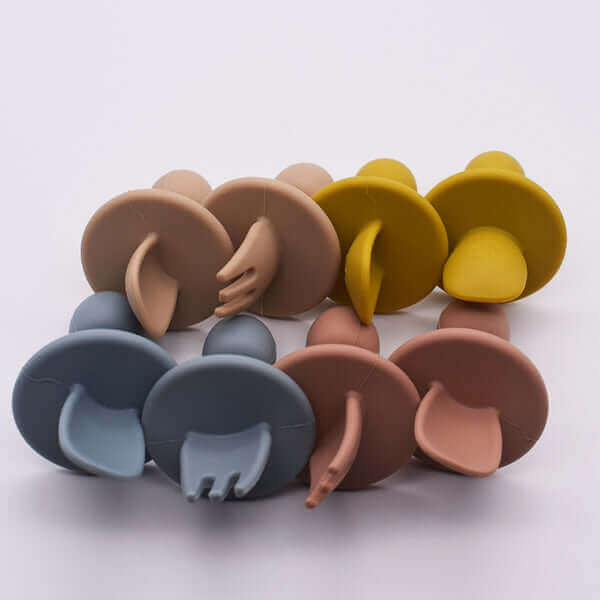 Silicone Mini Utensils (Moon Sand) - Tealmeal