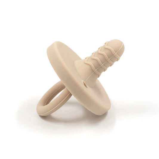 teething pacifier (cream) - teal meal