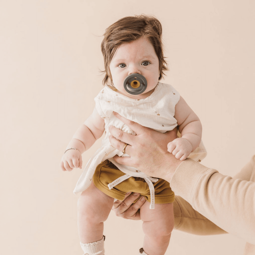 Modern Pacifier 2 pack | Moss + Speckled Almond