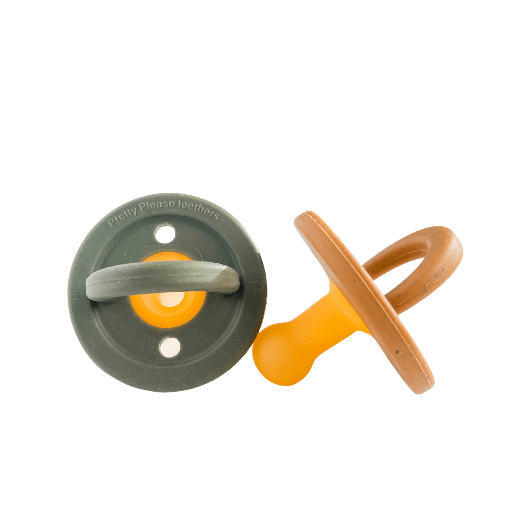 Modern Pacifier 2 pack | Moss + Speckled Almond