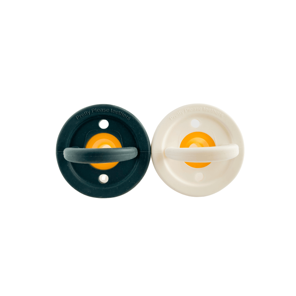 Navi Pacifier Modern Pacifier 2 pack | Coconut Milk + Navy – Teal Meal
