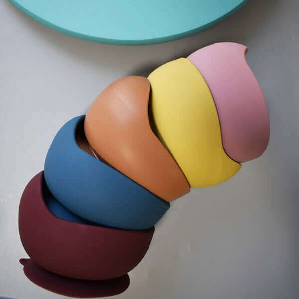 Silicone Hook Bowl (Butternut Squash) - teal meal