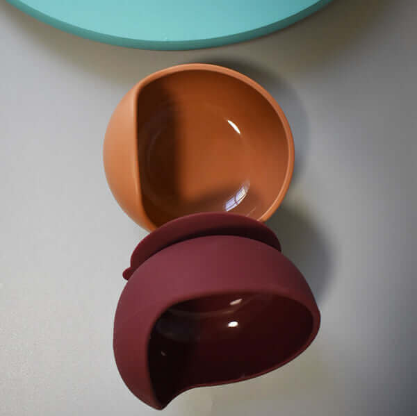 Silicone Hook Bowl (Berry) - teal meal