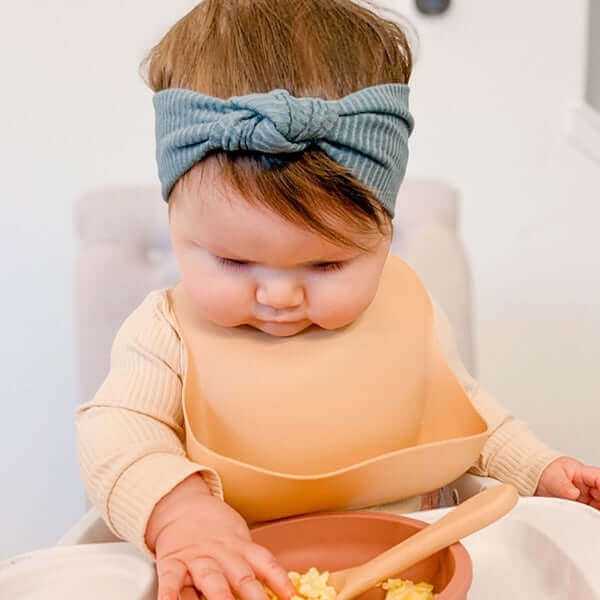 Kids Silicone Bib (Chocolate) - Tealmeal