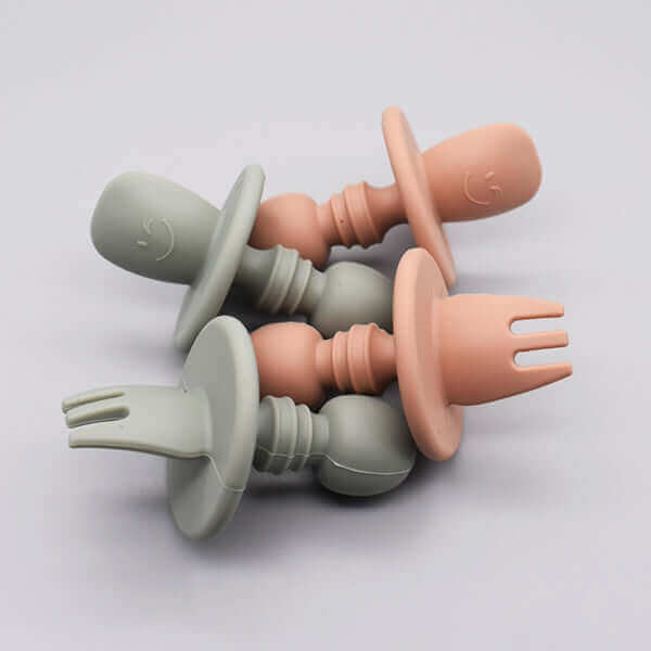 Silicone Mini Utensils (Moon Sand) - Tealmeal