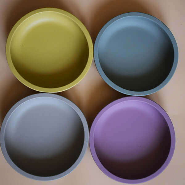 Silicone Sun Plate Set (Aqua Star) - teal meal