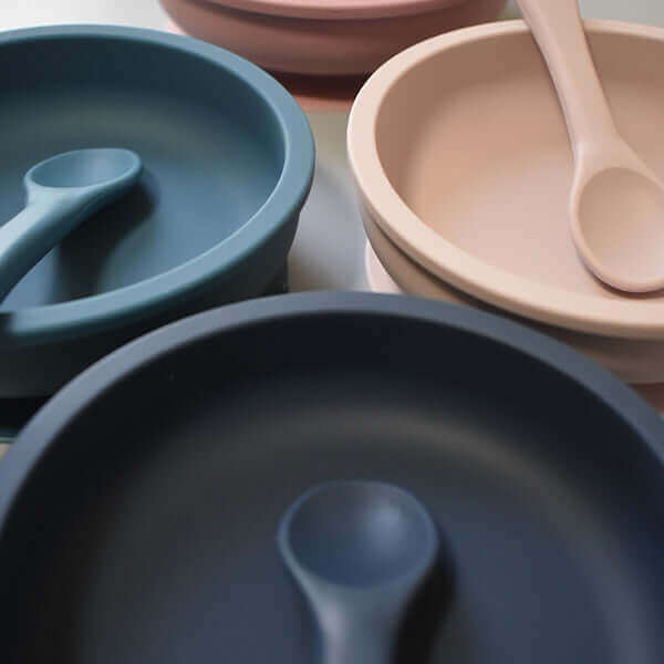 Silicone Sun Plate Set (Navy Blue) - teal meal