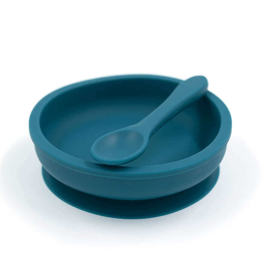 Silicone Sun Plate Set (Aqua Star) - teal meal