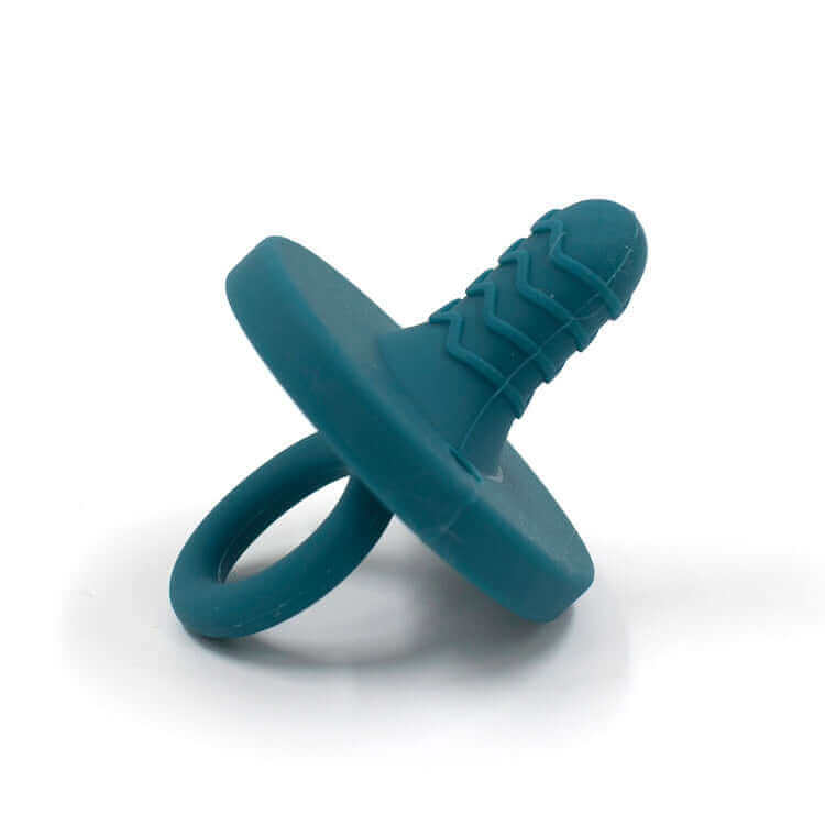 teething pacifier (aqua star) - teal meal
